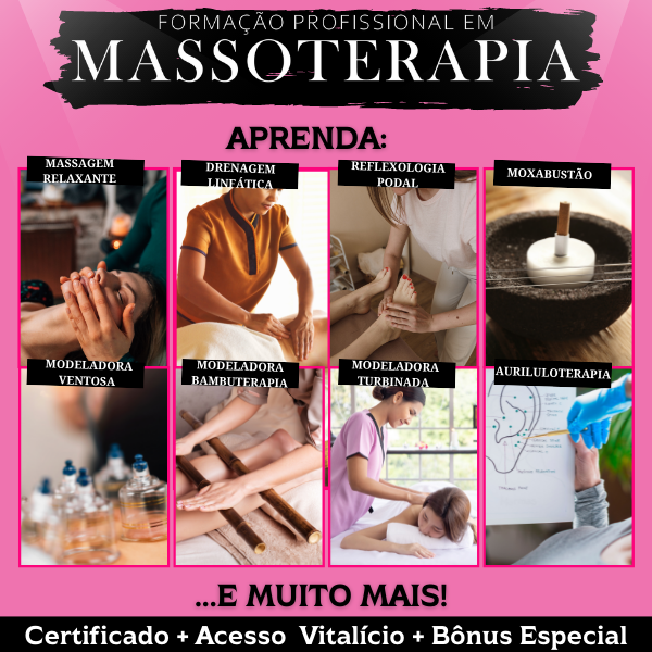 Aprenda uma profissão com esse Curso de Formação em Massoterapia.
